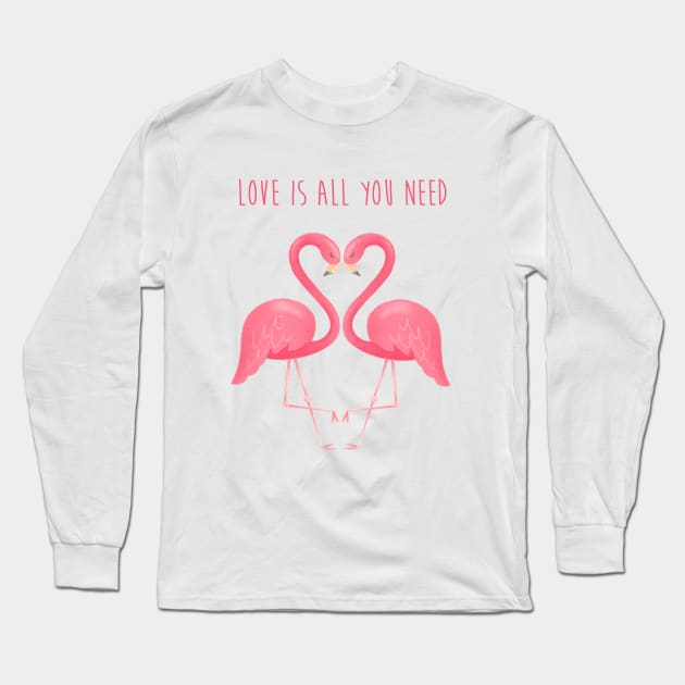 Love is all you need Long Sleeve T-Shirt by Gummy Illustrations